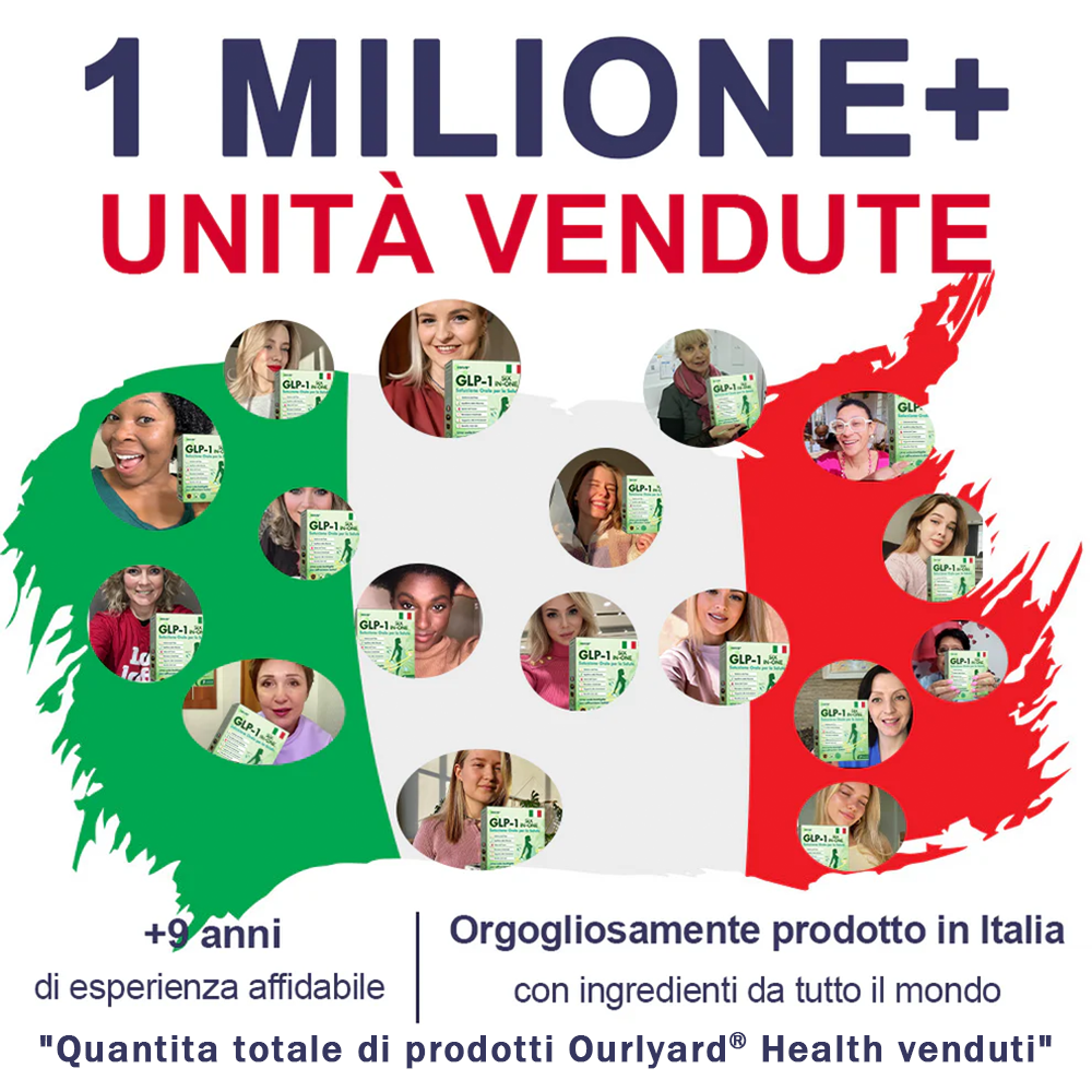 Ourlyard® 🔥 GLP-1 Sei-in-Uno Soluzione Orale per la Salute (Solo una volta al giorno, cambiamenti visibili in 7 giorni) 👩‍⚕️ Per obesità, salute cardiovascolare, diabete, apnea notturna, salute intestinale, problemi articolari e molto altro ancora