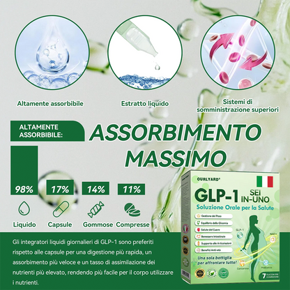 Ourlyard® 🔥 GLP-1 Sei-in-Uno Soluzione Orale per la Salute (Solo una volta al giorno, cambiamenti visibili in 7 giorni) 👩‍⚕️ Per obesità, salute cardiovascolare, diabete, apnea notturna, salute intestinale, problemi articolari e molto altro ancora